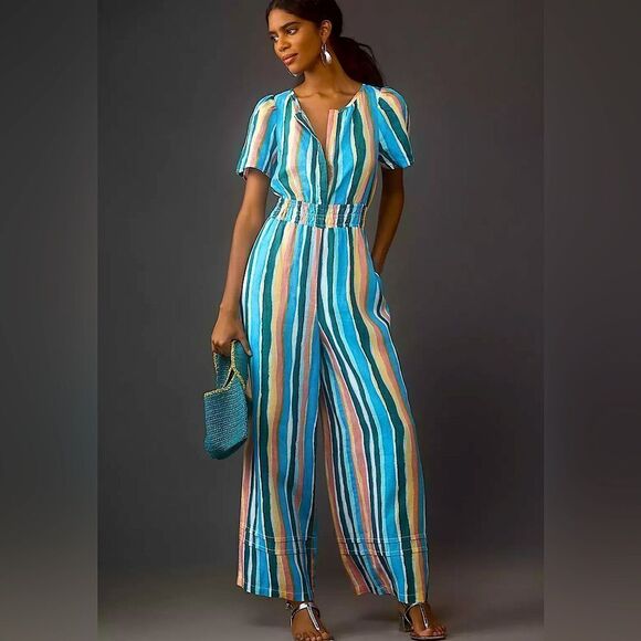 Anthropologie Pants - Anthropologie The Somerset Linen Jumpsuit NWT